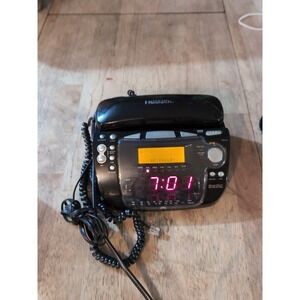 Emerson Research CKT9087 Phone w/‎ Smart Set Auto Clock Dual Alarm Telephone